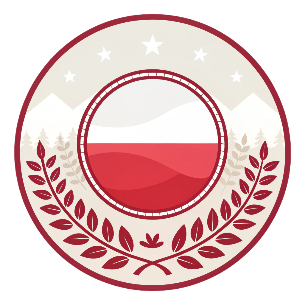 minimalist flat icon symbolizing made in poland a