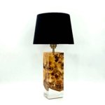 lampa stołowa z drewna oliwnego i żywicy – oxo (b57)
