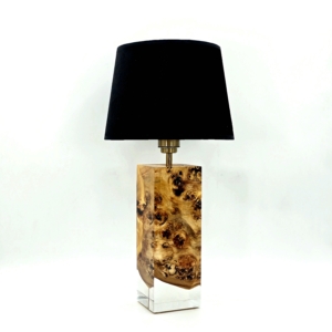 lampa stołowa z drewna oliwnego i żywicy – oxo (b57)