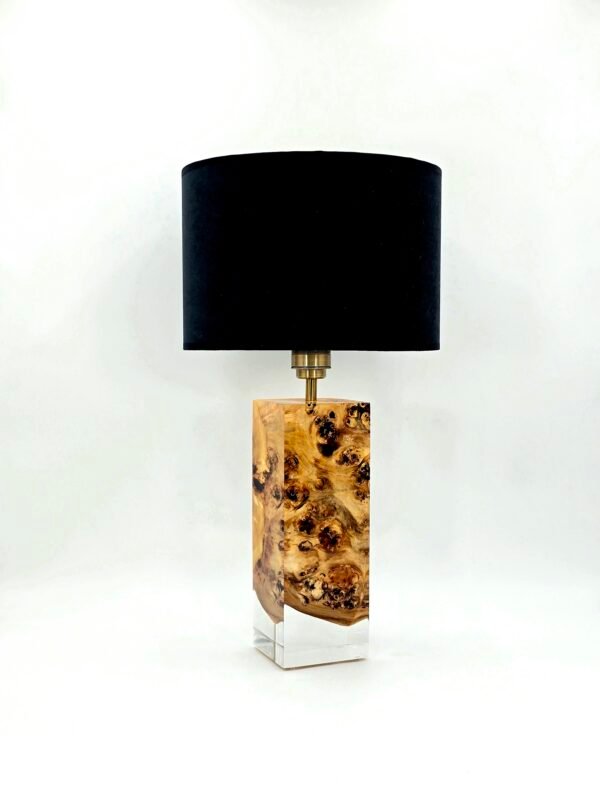 Lampa z drewna topoli i żywicy epoksydowej Oxo B57