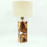 lampa stołowa z drewna topoli i żywicy – wuko (b58)