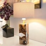 lampa stołowa z drewna topoli i żywicy – wuko (b58)