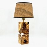 lampa z drewna i żywicy epoksydowej handmade