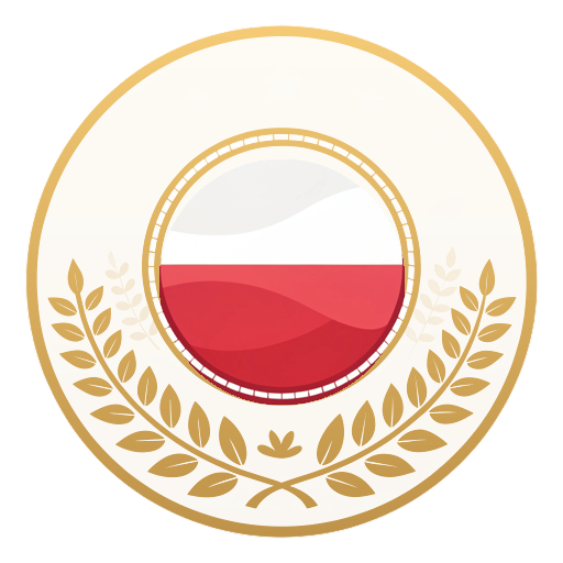 Polska flaga w wieńcu